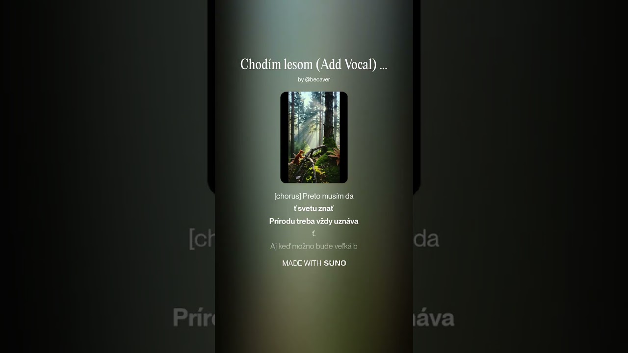 Chodím lesom