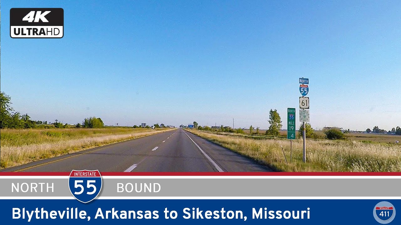 Interstate 55: Blytheville, Arkansas to Sikeston, Missouri | Mississippi River Lowlands Drive