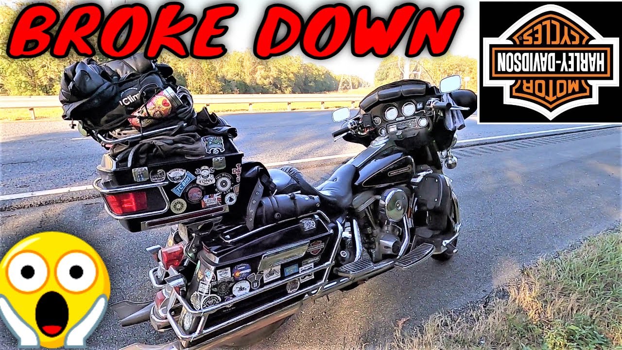 BROKE DOWN On My 1998 HARLEY Davidson ELECTRA GLIDE 600 Miles From HOME Moto Traveling TO TAMPA FL