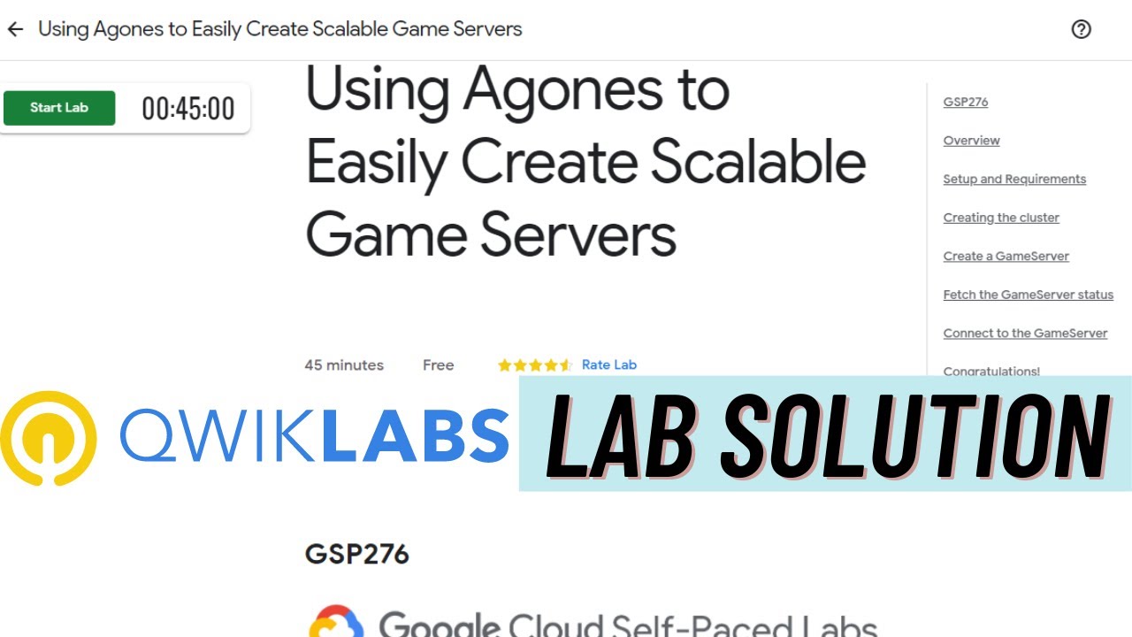 Using Agones To Easily Create Scalable Game Servers | Qwiklabs [GSP276] | Agones GCP | Agones Unity