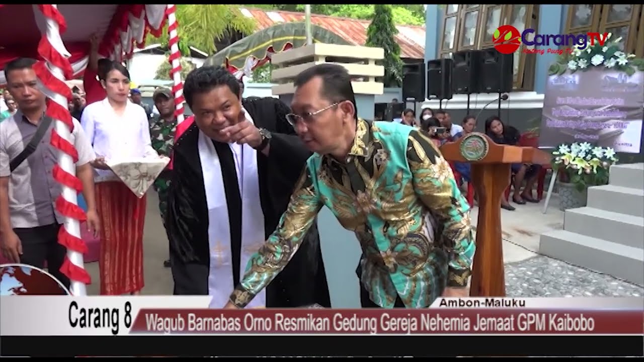 Wagub Barnabas Orno Resmikan Gedung Gereja Nehemia Jemaat GPM Kaibobo | Carang TV