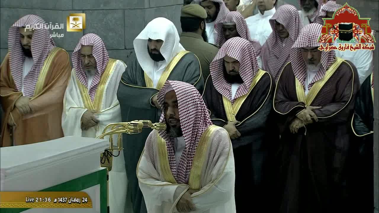 صلاة التراويح رمضان 1437هـ الليلة 25 الشيخ عبدالله الجهني من سور الاحقاف ومحمد والفتح
