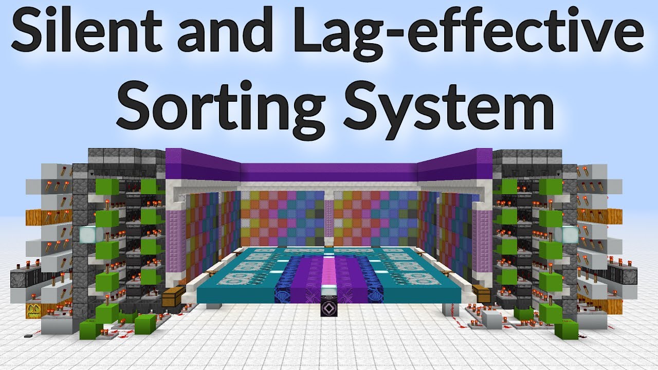 Minecraft: Silent, Lag-effective Multi-Item Sorting System