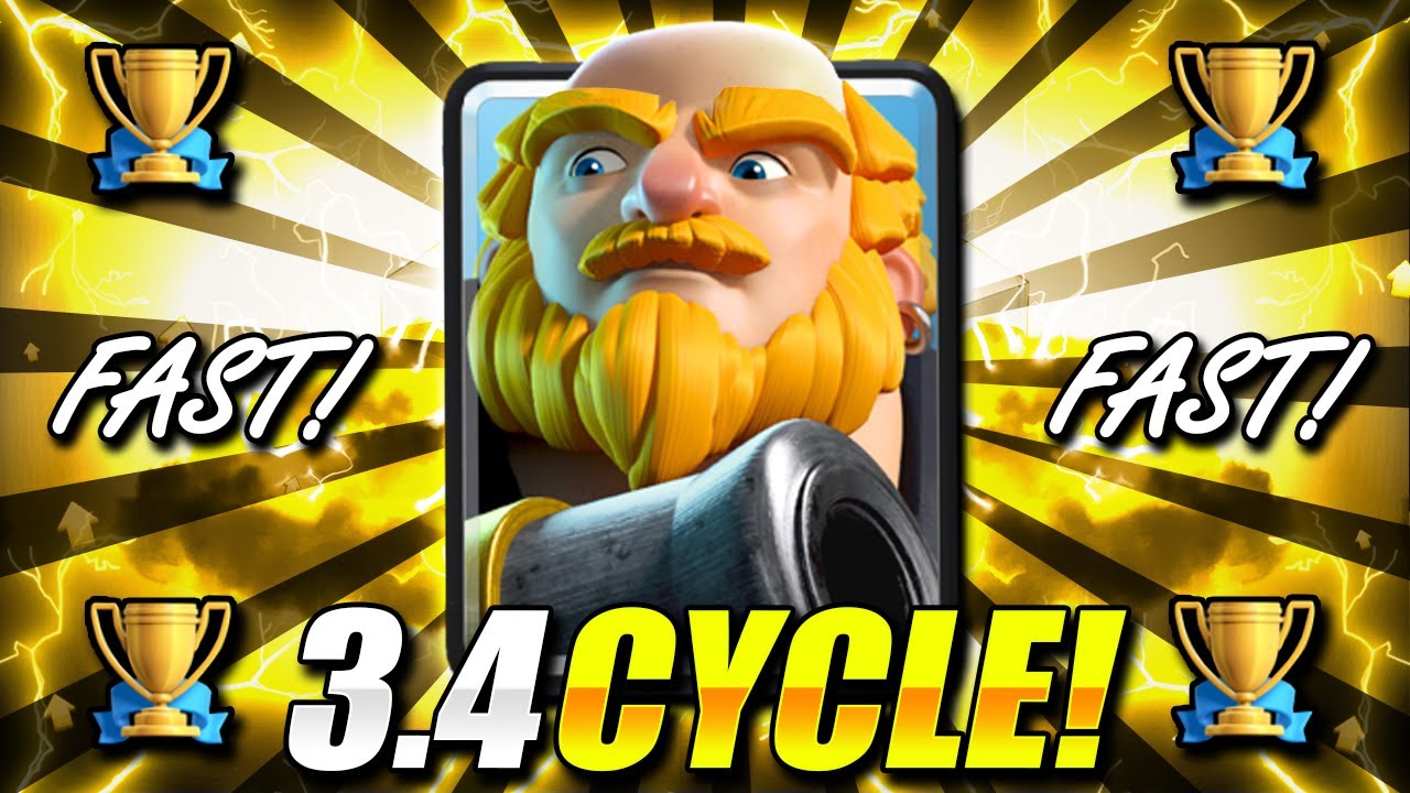 #1 HOTTEST Deck in Clash Royale now! New 3.4 Royal Giant Cycle!!