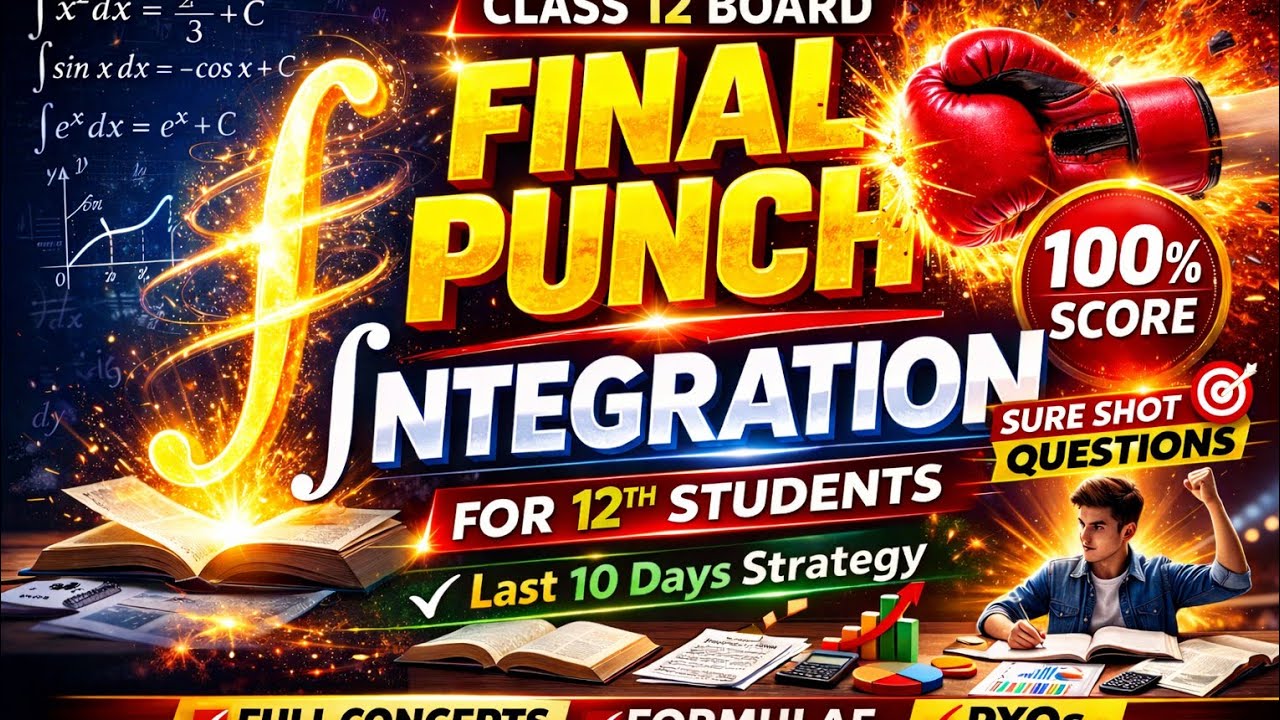 156.FINAL PUNCH IN INTEGRATION FOR 12th BOARD by S.N.Srivastava Sir