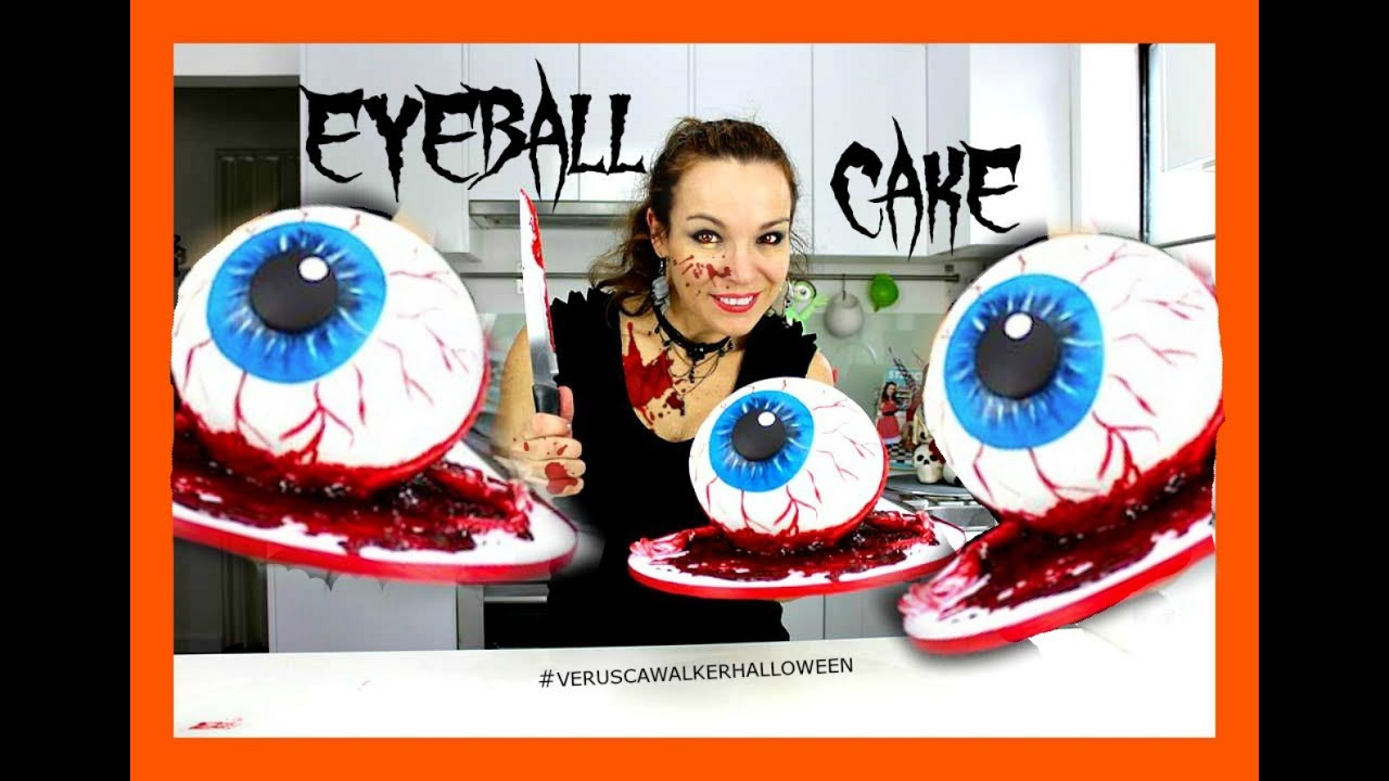 'BLOOD' SOAKED CHOCOLATE MUD HALLOWEEN EYEBALL CAKE | BY VERUSCA WALKER