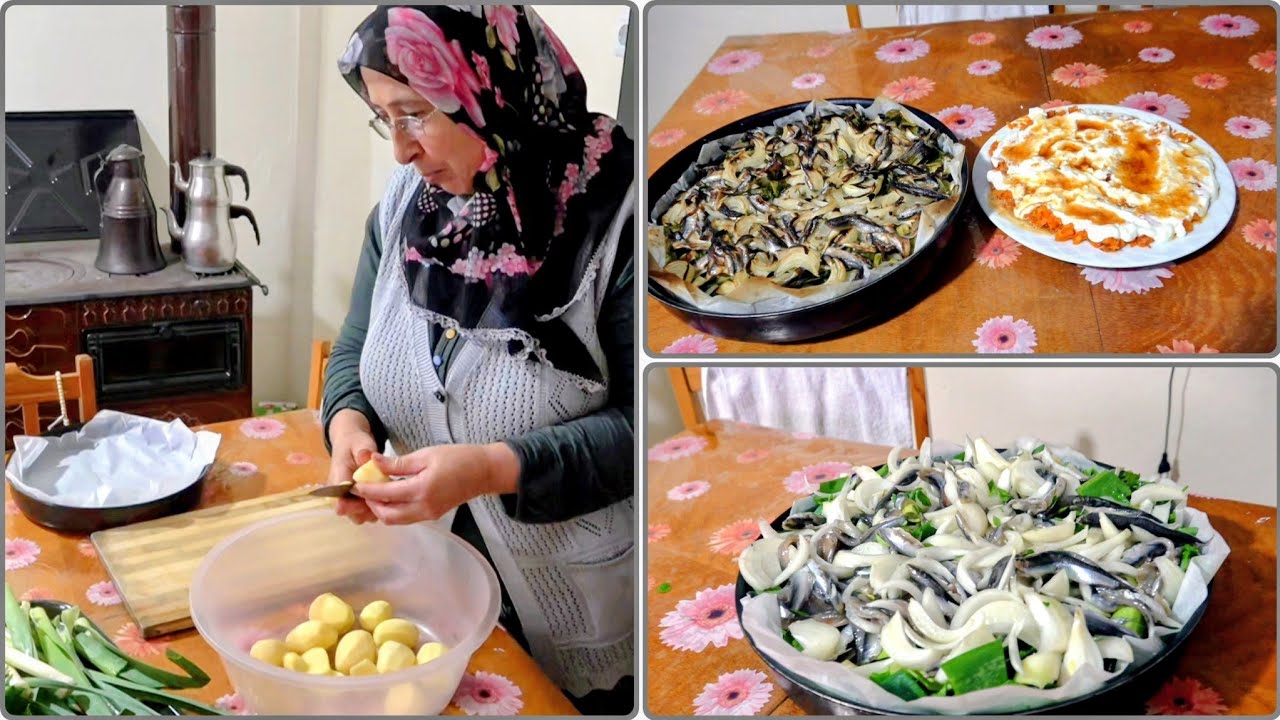 Köy Mutfağında Fırında Sebzeli Hamsi Buğulama 🐟🔥 | Havuçlu Yoğurt Mezesi