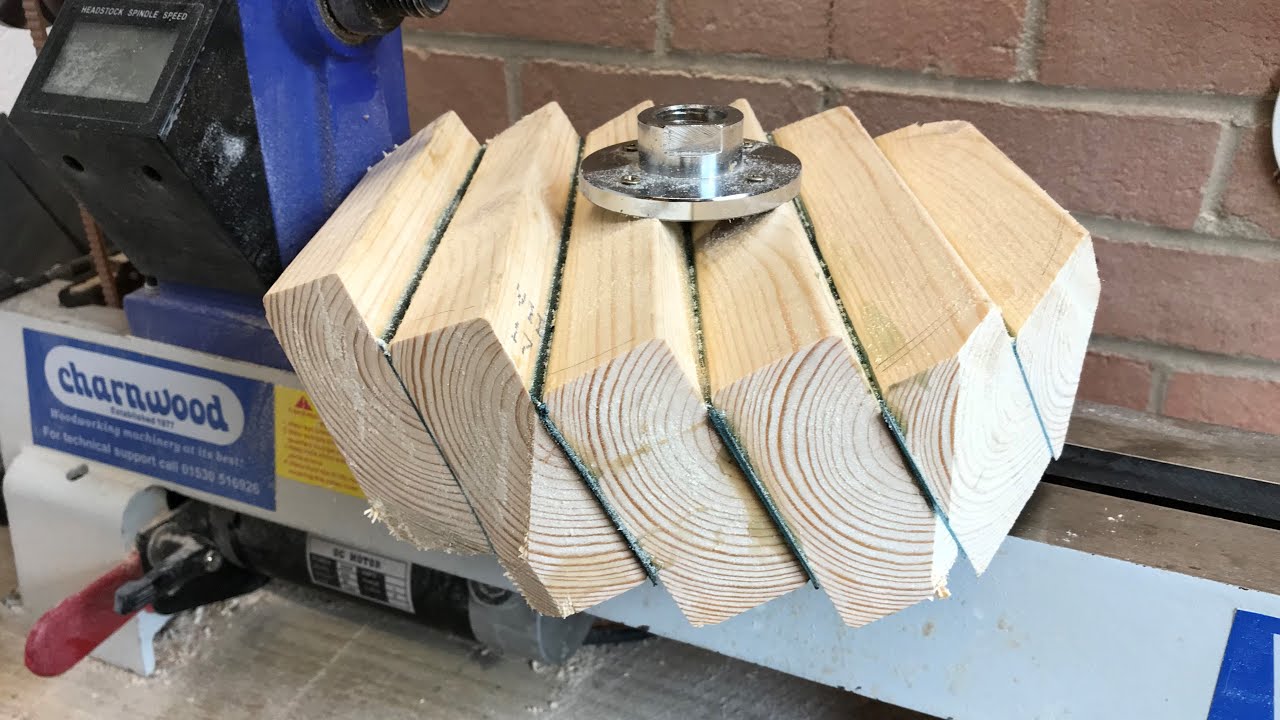 Wood turning - Pine Diagonal Bowl (rescued from the funnel club!)