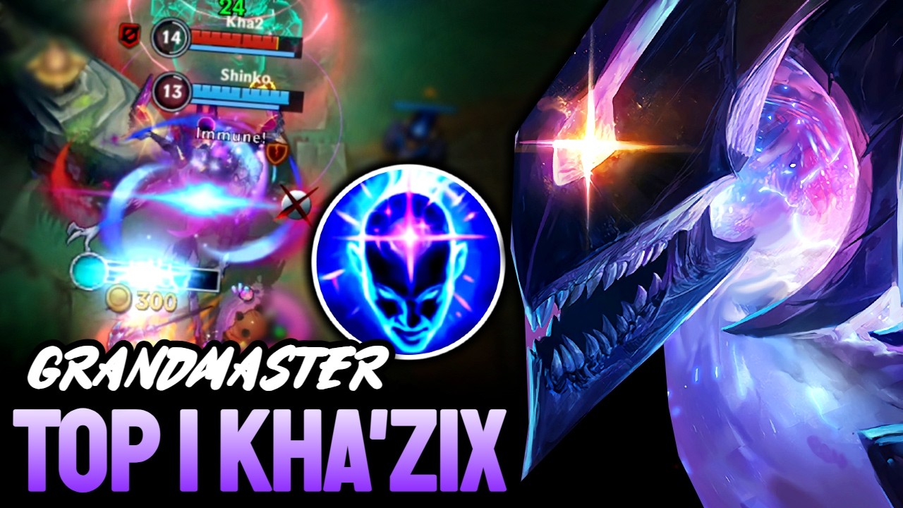 WILD RIFT KHA'ZIX - TOP 1 KHA'ZIX GAMEPLAY - GRANDMASTER RANKED