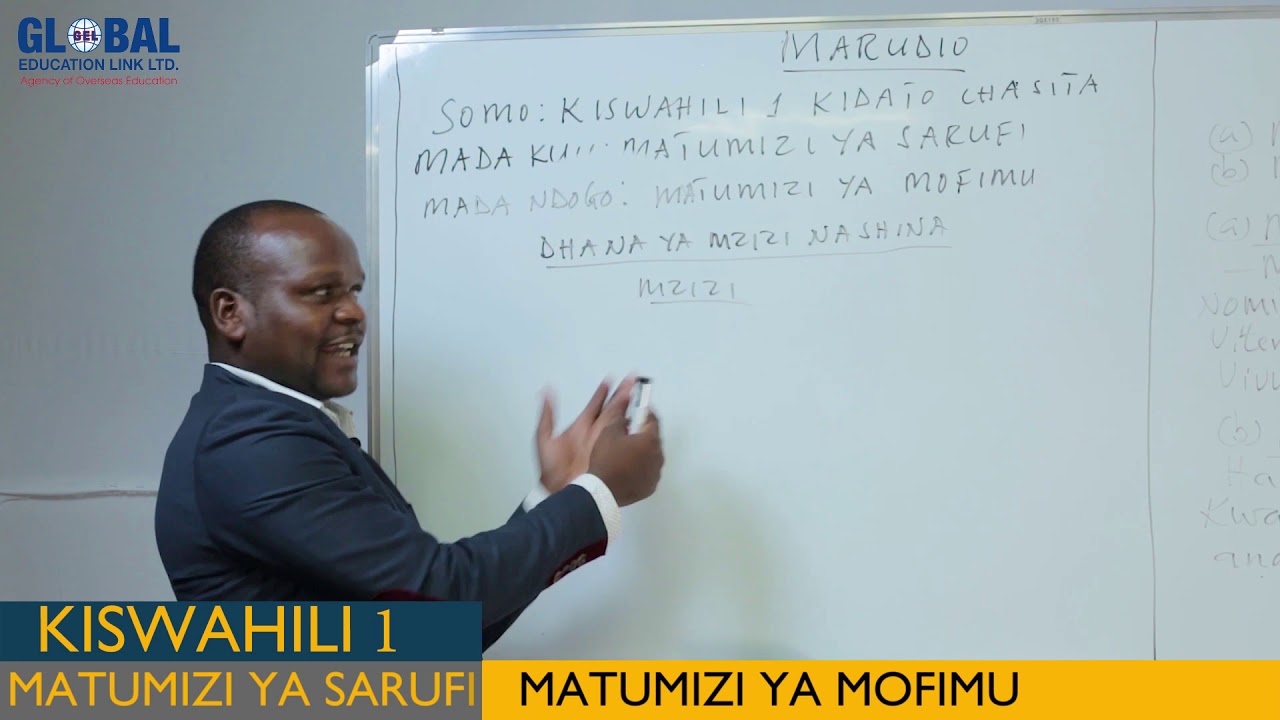 Mapitio ya somo la Kiswahili katika mada ya Matumizi ya Sarufi kwa Watahiniwa wa Kidato cha Sita