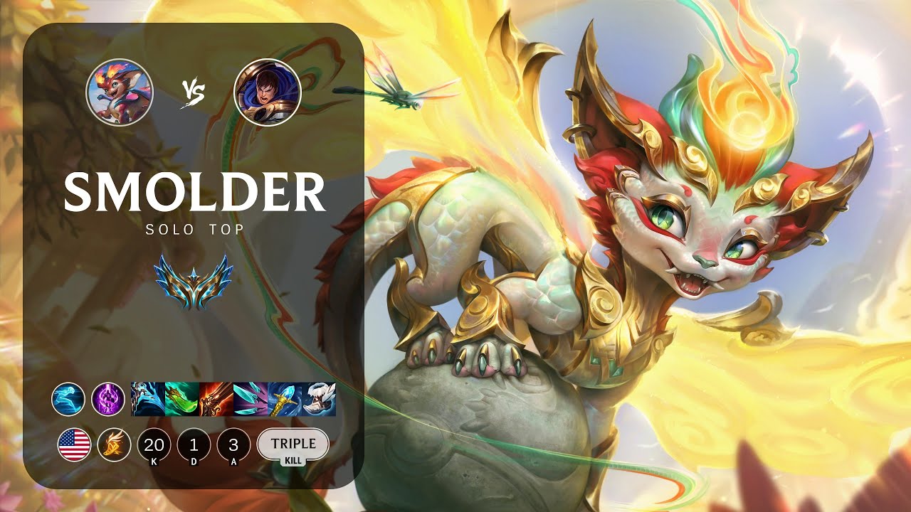 Smolder Top vs Garen - NA Challenger Patch 14.7