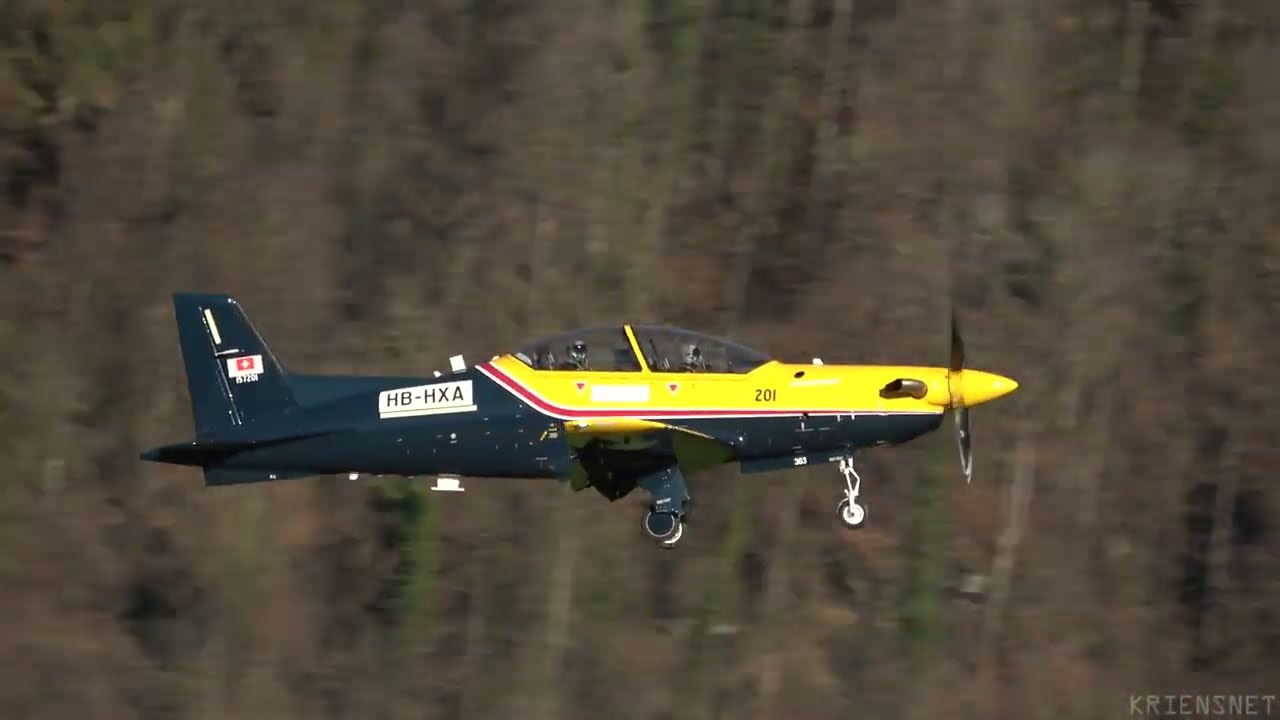 First Flight Pilatus PC-21 Royal Canadian Air Force 201 and 202 (HB-HXA, HB-HXB)