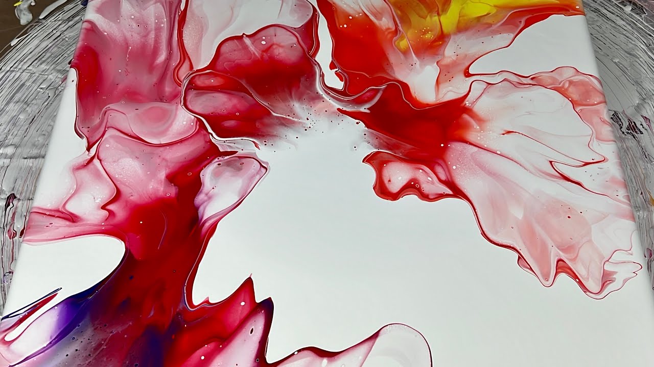 Splash of Summer ~ Dutch Bloom Blowout ~ Acrylic Pour ~ No Cell Activator!