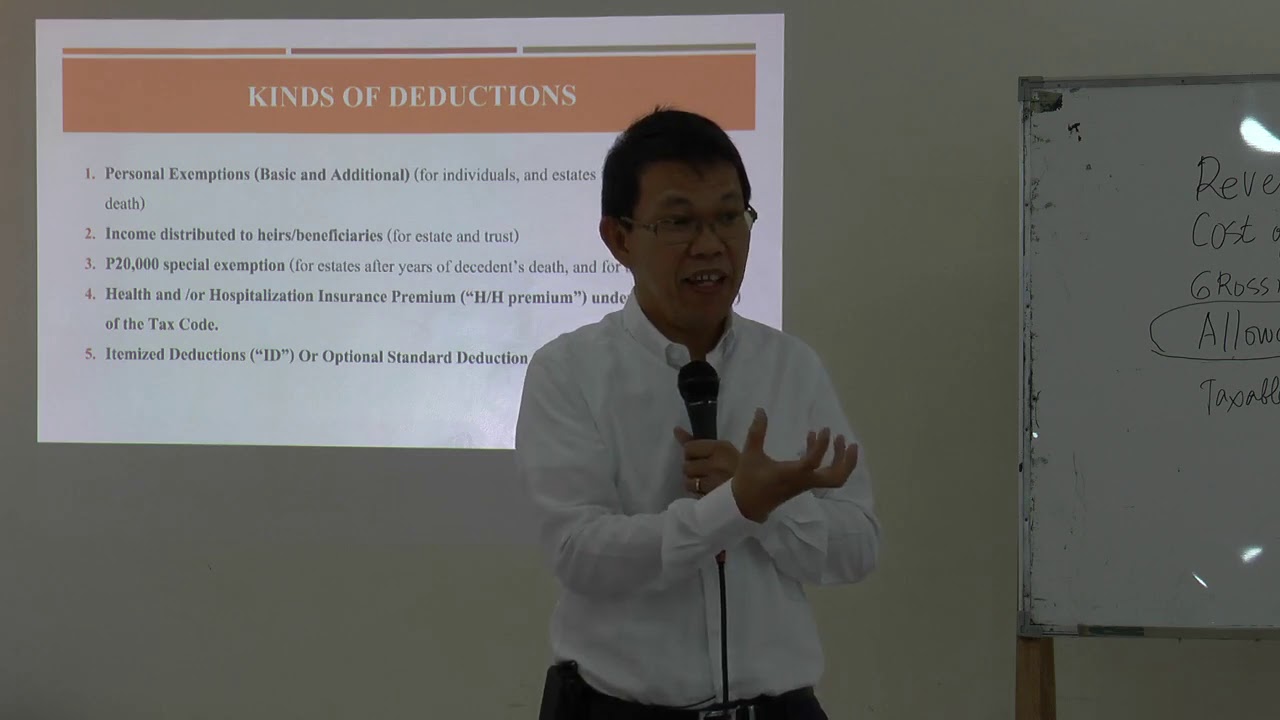 Taxation - Ismael Cabonse - Allowable Deductions