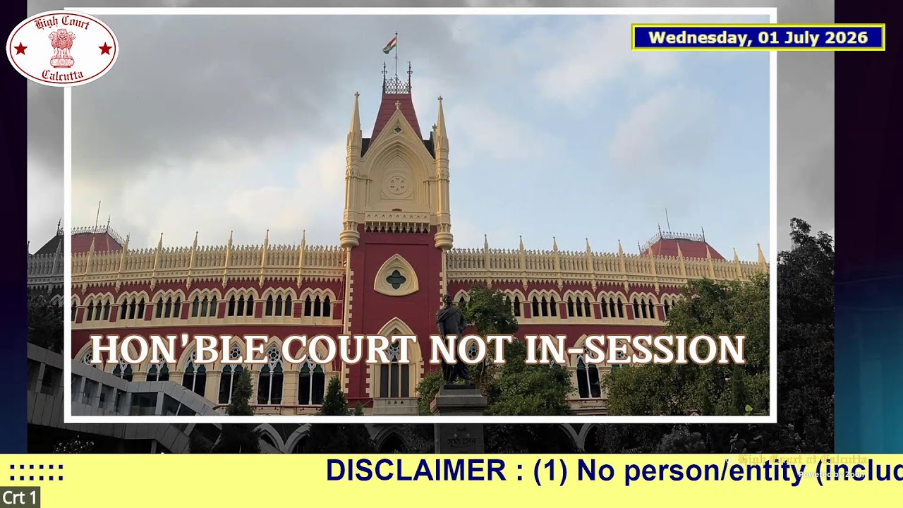 01 July 2026 | Court No. 1 | Live Streaming of the Court proceedings.