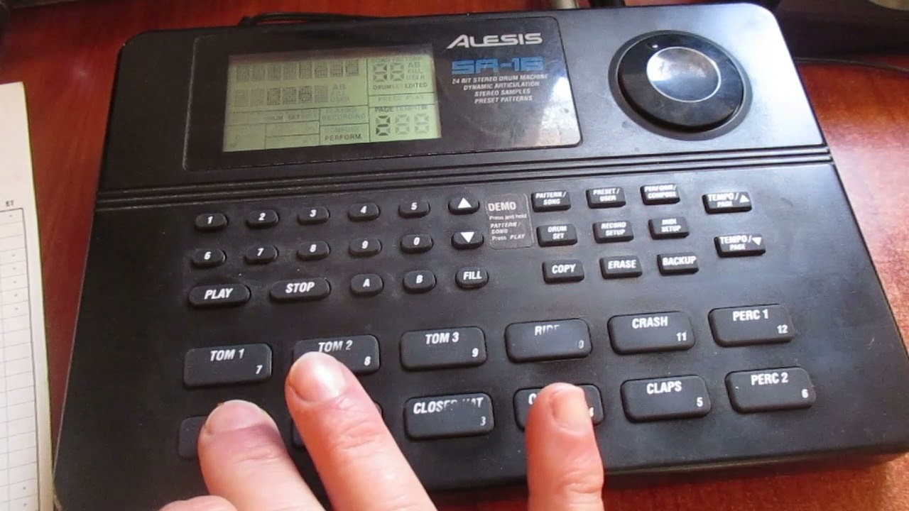 KICKS sounds on the ALESIS SR-16 Drum machine.