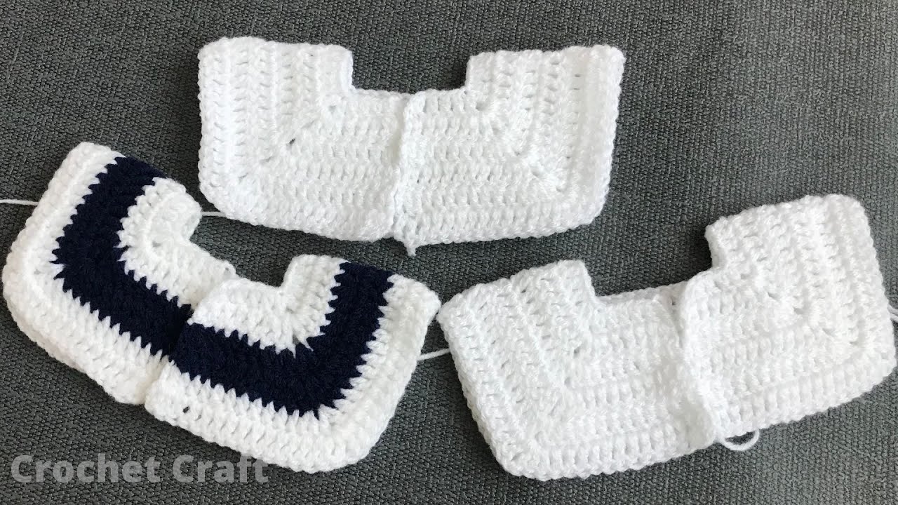 Легкая вязка крючком детская кокетка для кардигана, комбинезона, платья