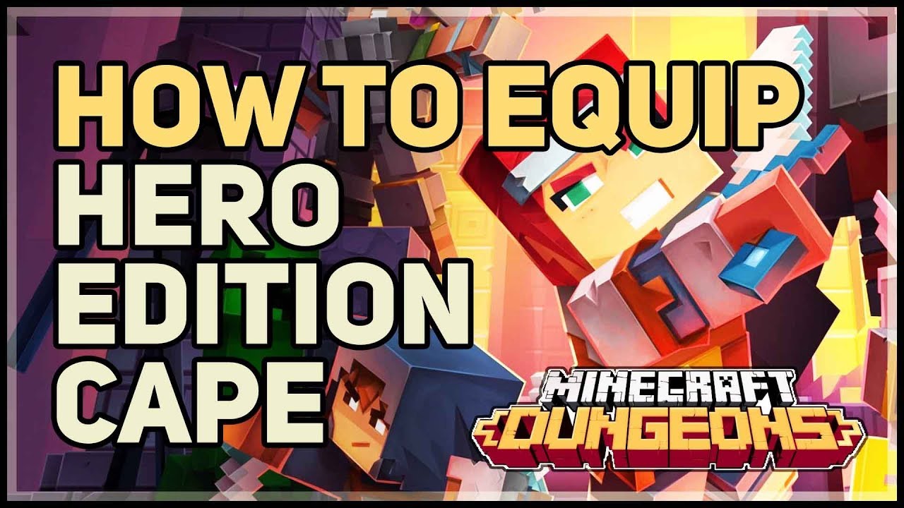 How to equip Cape Hero Edition Bonus Minecraft Dungeons