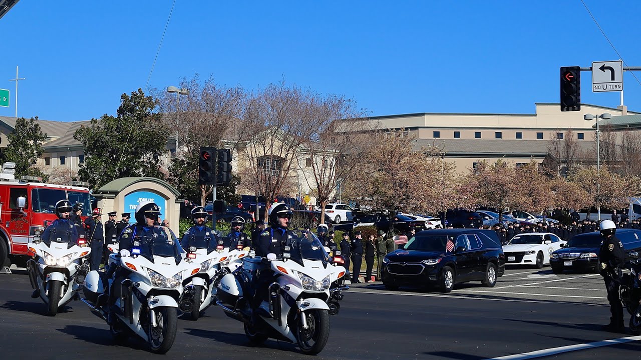 Funeral Procession for Elk Grove Police Department Officer Tyler Lenehan