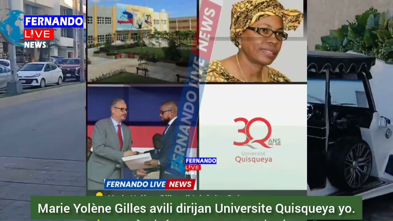 🔥⛳🇭🇹🇺🇸⛳🇭🇹🚨🇭🇹Marie Yolène Gilles avili dirijan Universite Quisqueya yo. 🔥⛳