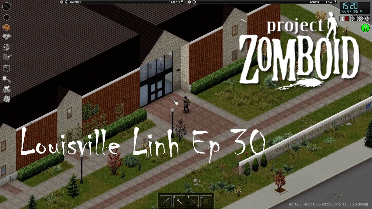 Project Zomboid Louisville Linh Ep 30 | Filling out my library and some yard cleanup