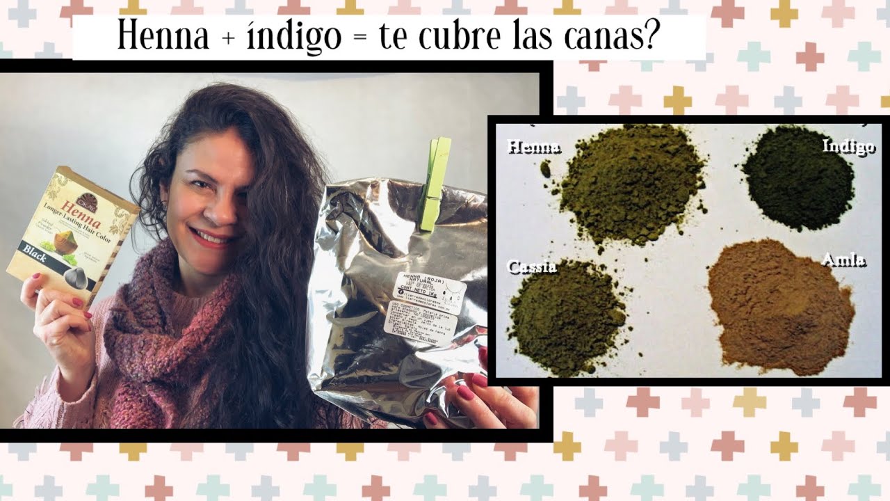 Funciona mezclar la Henna y el índigo para cubrir las canas