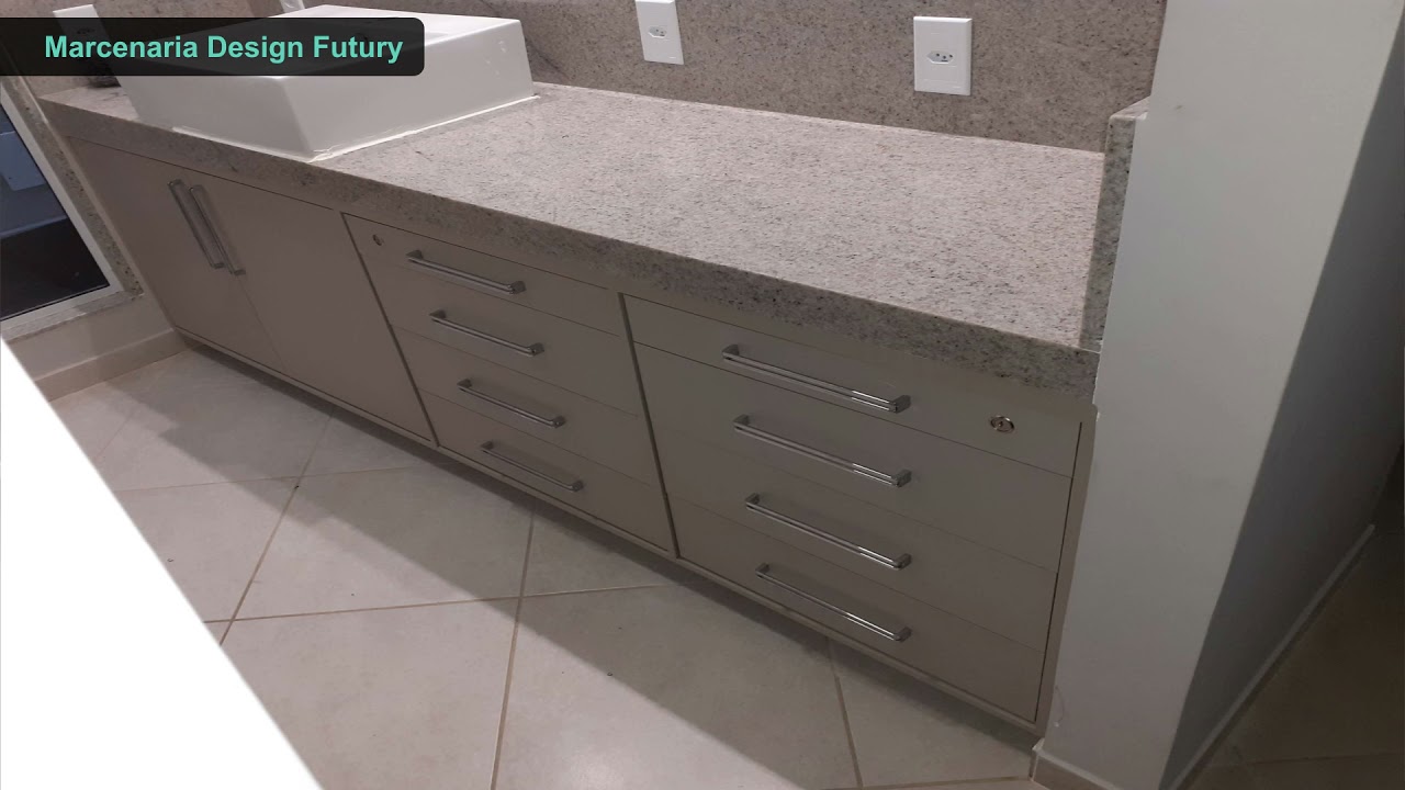 Arm&aacute;rio lavabo p/ suite completo em (MDF) Frape Arauco.