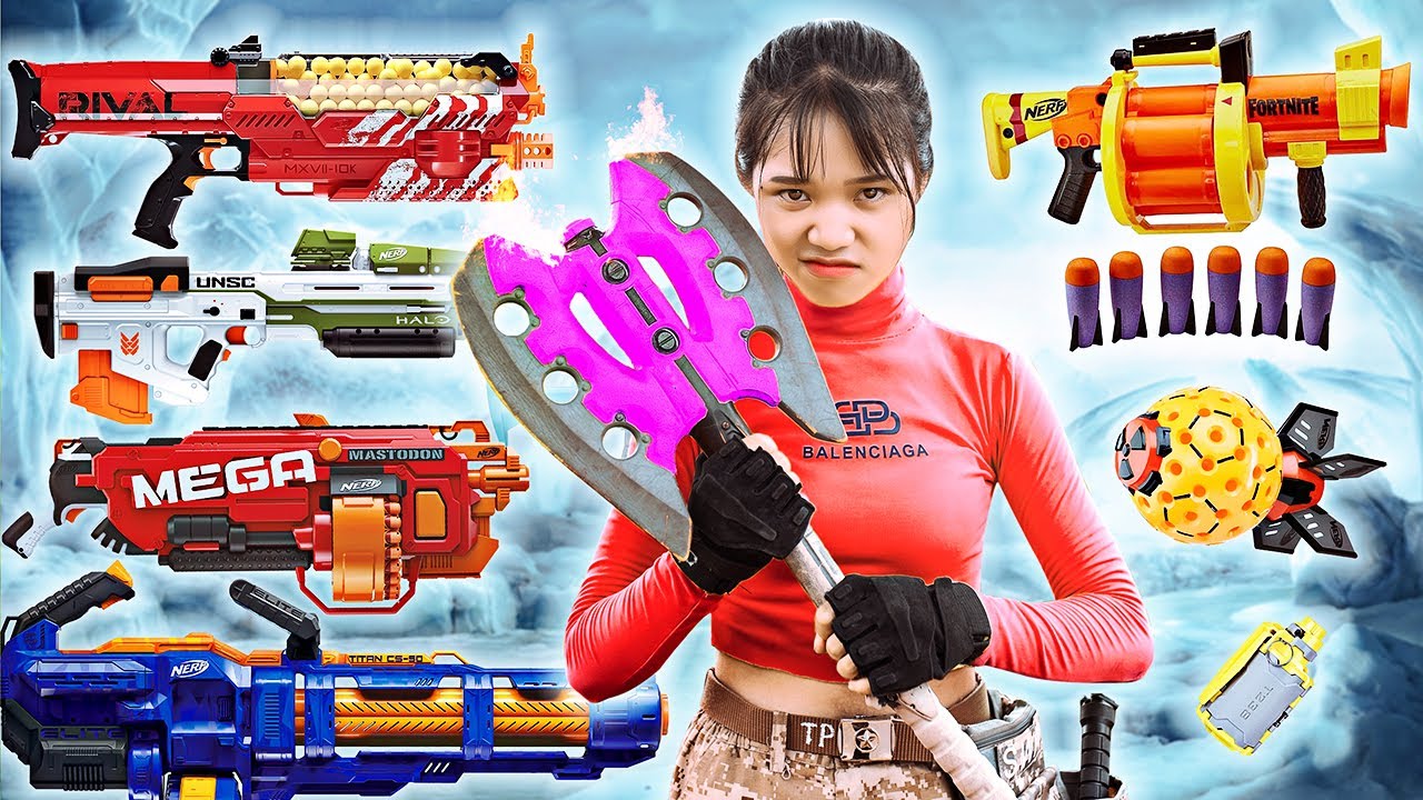 VTL Nerf War COUPLE AGENT AMERICAN & Seal Warriors Nerf Guns Fight Criminal Mask Ringman Become SWAT