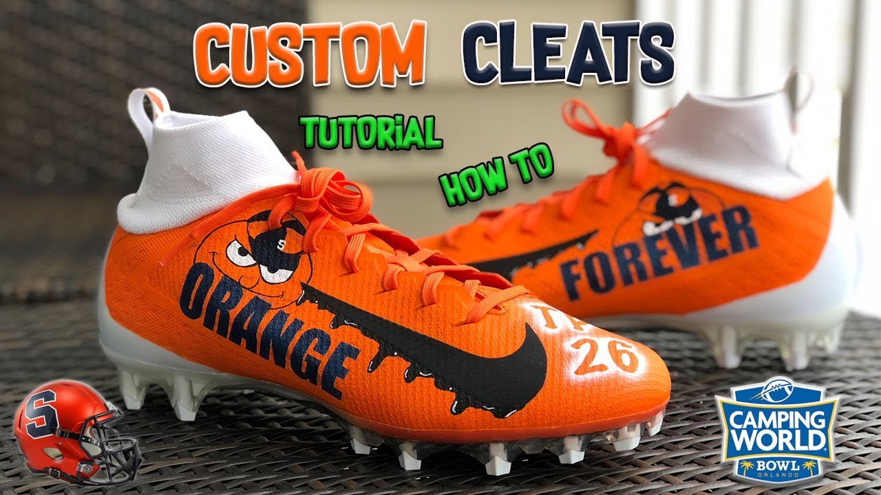 CUSTOM CLEATS FOR CAMPING WORLD BOWL GAME 2018- FULL TUTORIAL