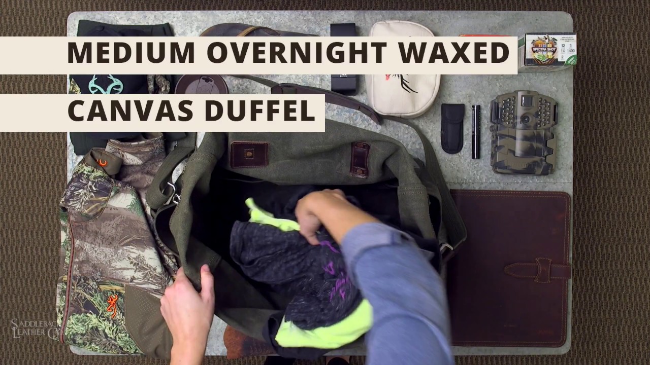Canvas Overnight Duffle Bag - What it Fits | Saddleback Leather Co.