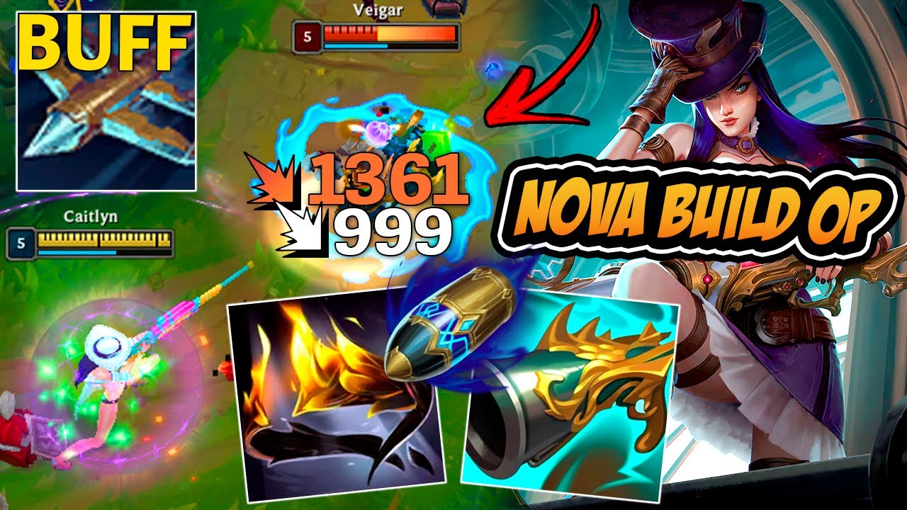 CAITLYN BUILD LETALIDADE VOLTOU COM ESSES BUFFS E TÁ MUITO OP - LEAGUE OF LEGENDS