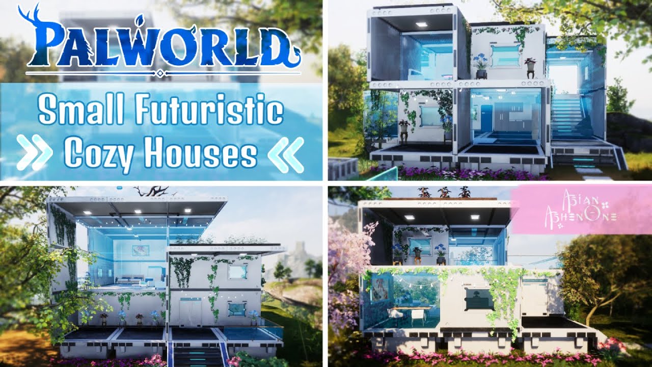 Small Futuristic Cozy Houses - A Tour | Palworld