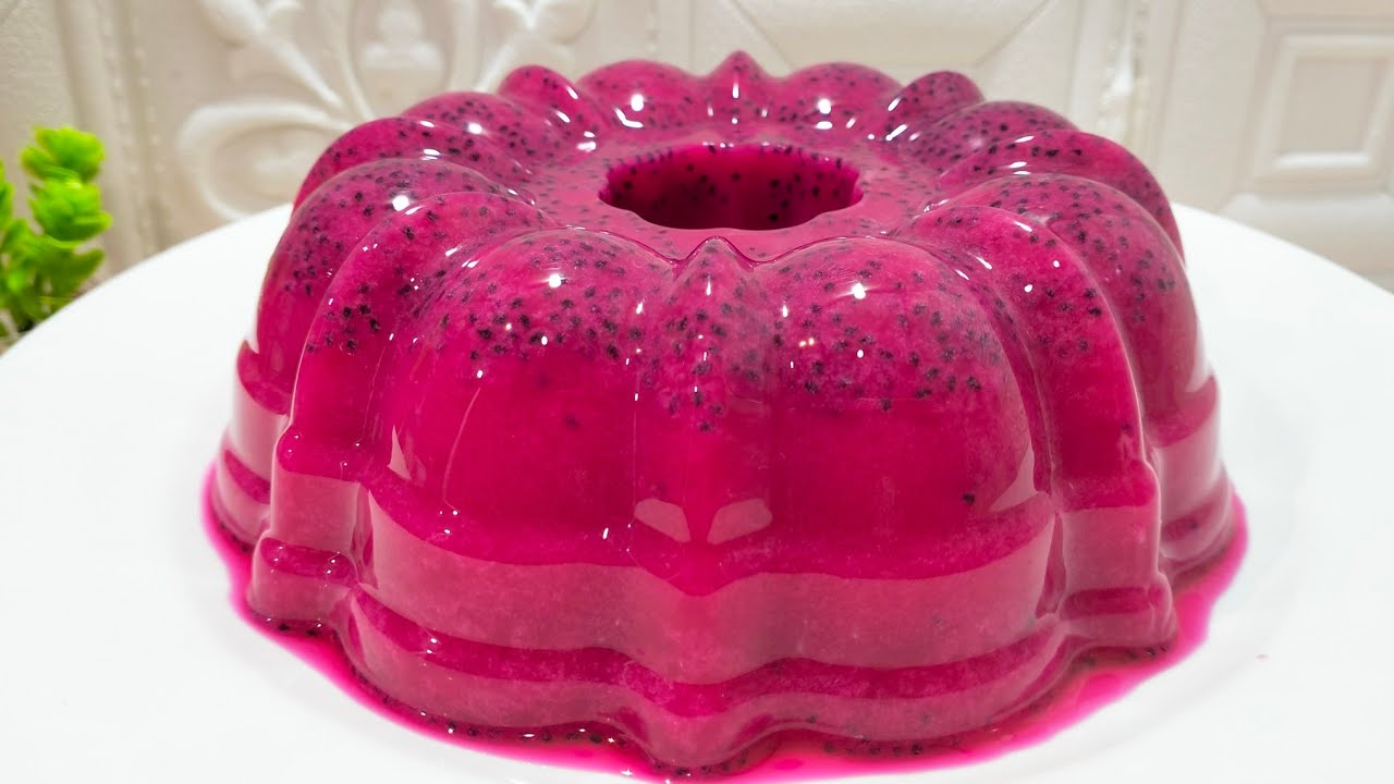 Cara Buat Puding Buah Naga Mudah Dan Sedap | Tips Mudah Nak Keluar Kan Puding