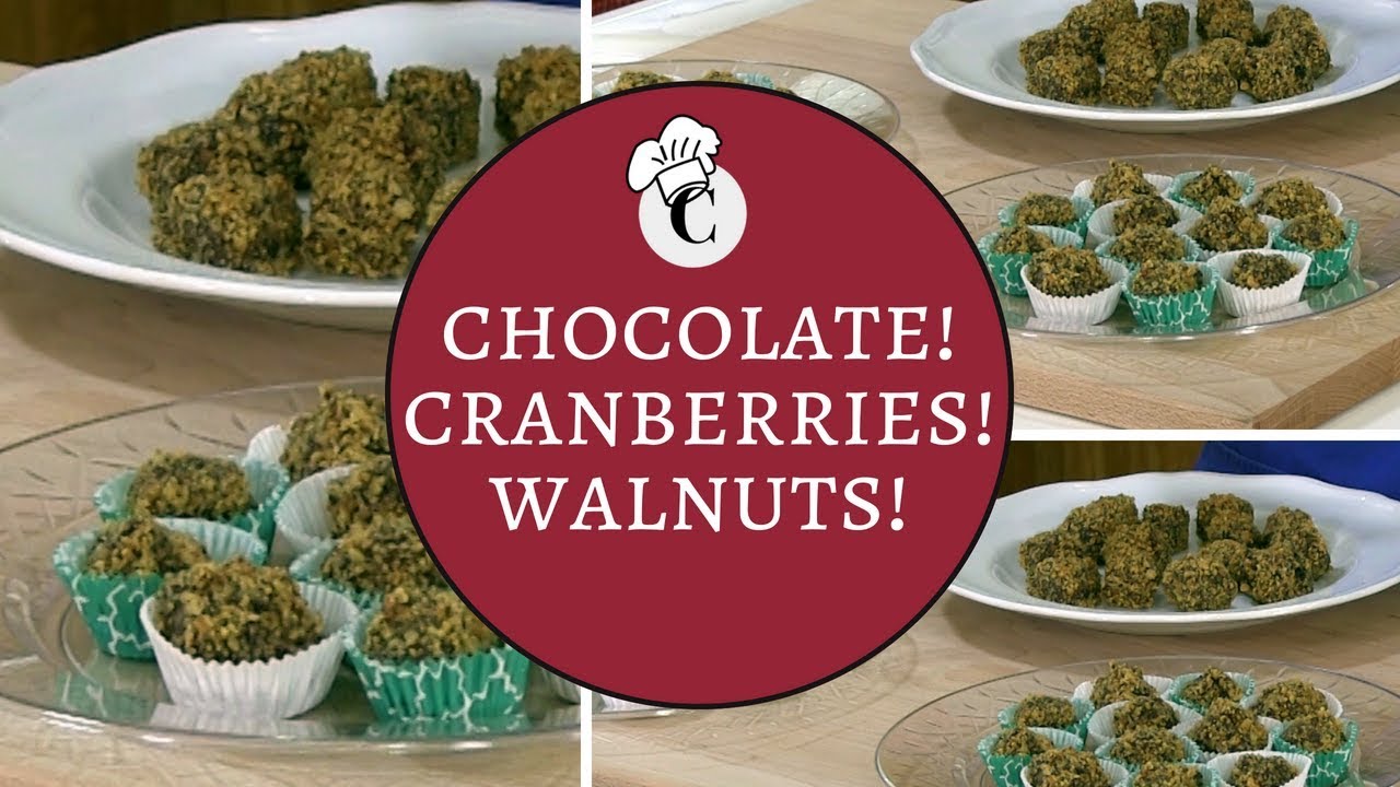 Chocolate Cranberry Walnut Truffles! An Easy, Healthy Truffle Recipe!