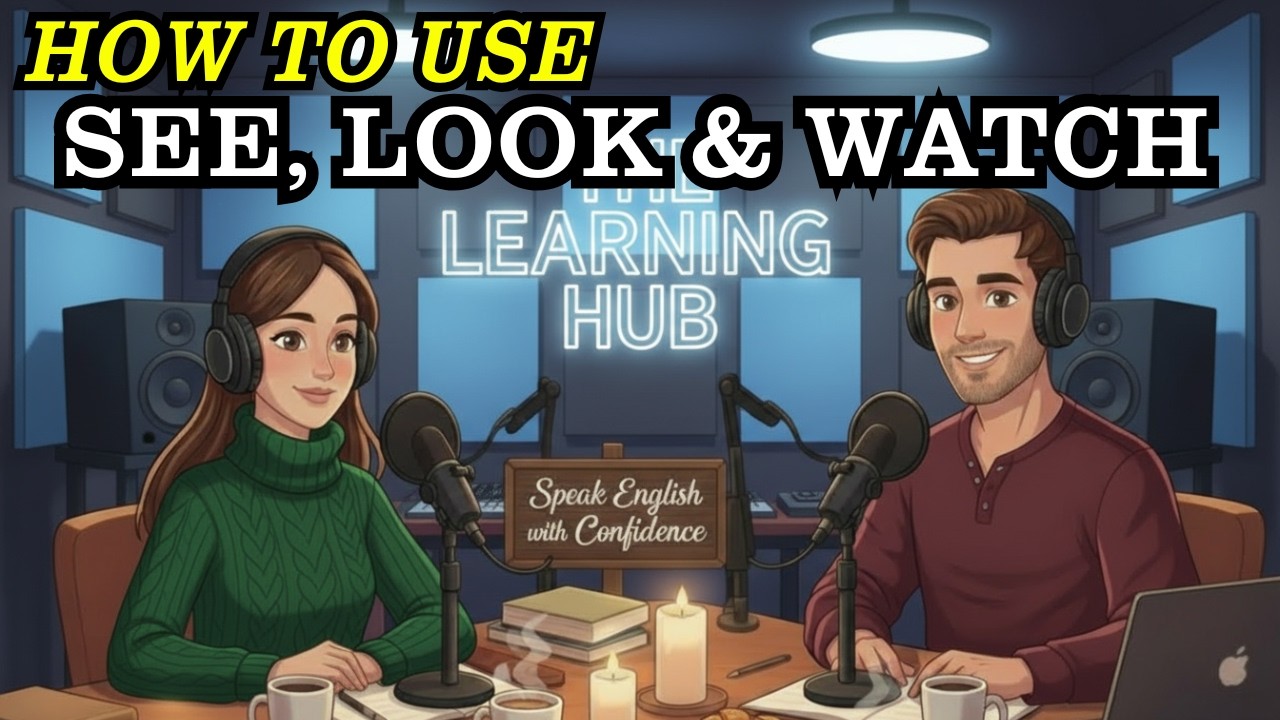 Learn English with Real Conversations Podcast | STOP Confusing SEE, LOOK & WATCH (Most People Do!)