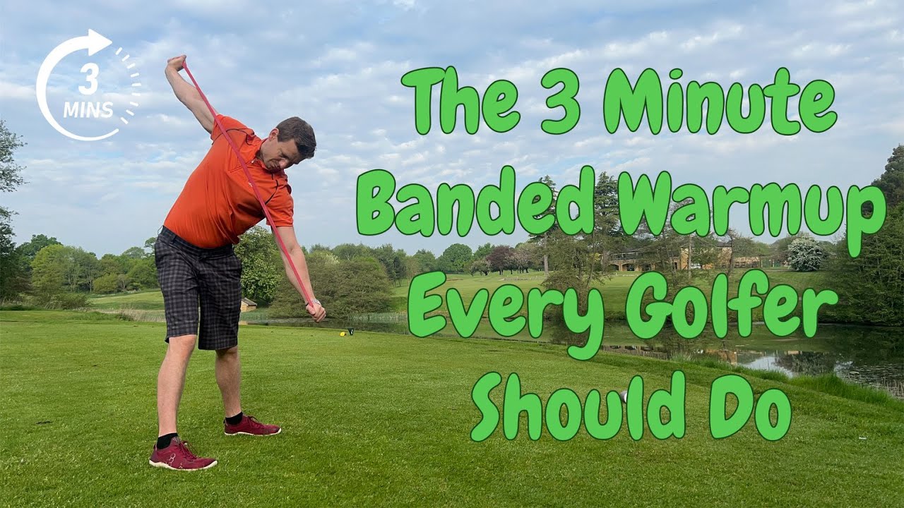 The 3 Minute Banded Warmup Every Golfer Should Do!⛳️ Play Your Best Golf From The 1st Hole! 😉 #golf