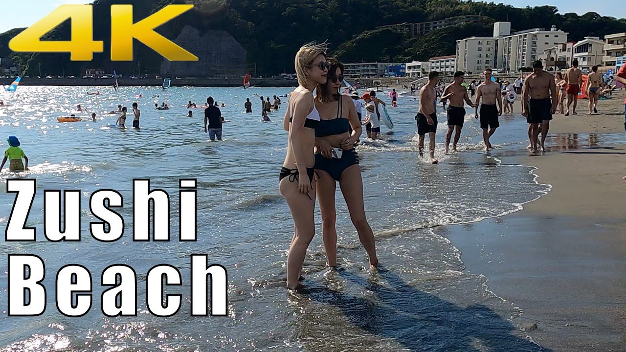 The most popular beach near Tokyo. 夏真っ盛りの逗子ビーチ2021.7 The height of summer. 海の家 海水浴 Zushi Beach