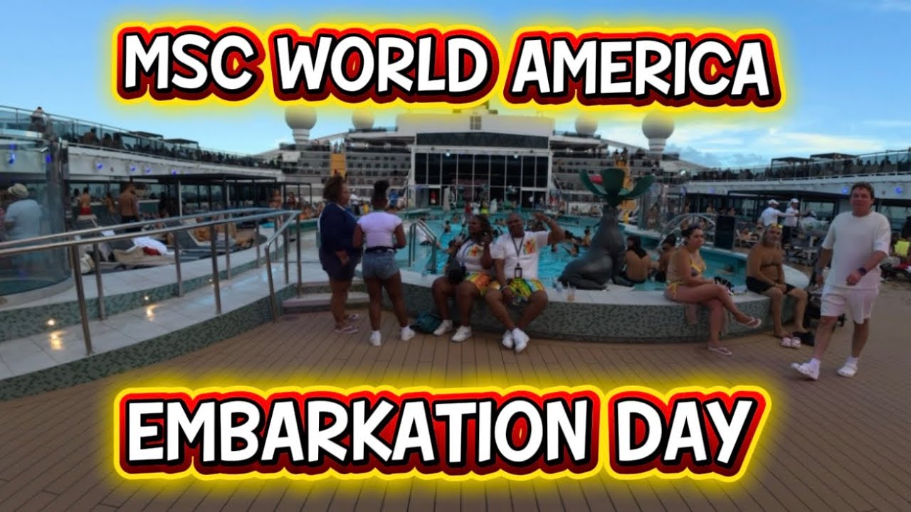 ДЕНЬ ПОСАДКИ на MSC World America! 🚢 Первые впечатления, еда и круизная атмосфера!