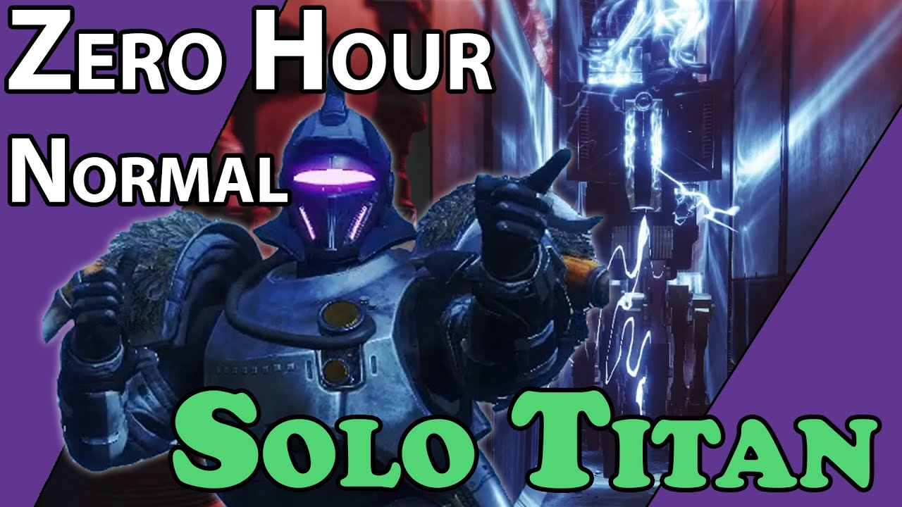 SOLO ZERO HOUR NORMAL TITAN FLAWLESS | Destiny 2 [Gameplay Only / No Commentary]