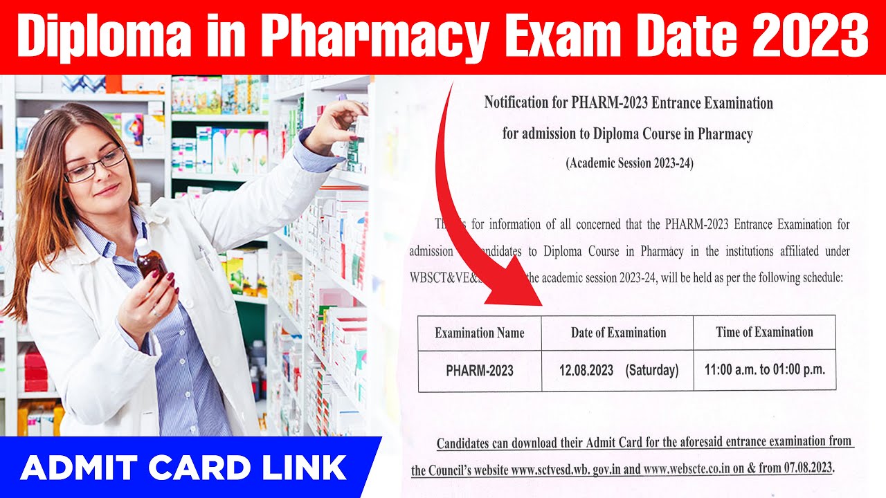 Exciting News for Pharmacy Students: Exam Date & Admit Card Update ! TBR ACADEMY