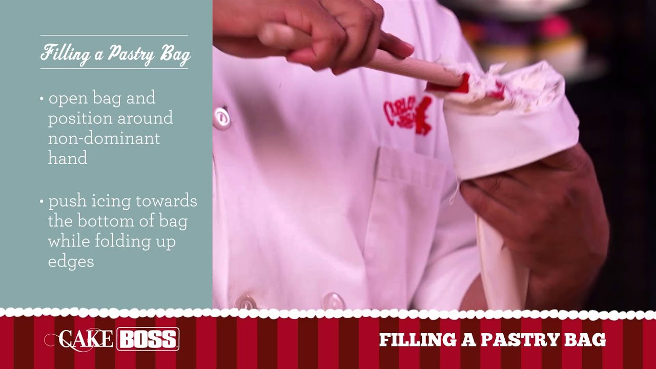 How to Fill a Pastry Bag - Cake Decorating - Cake Boss Baking