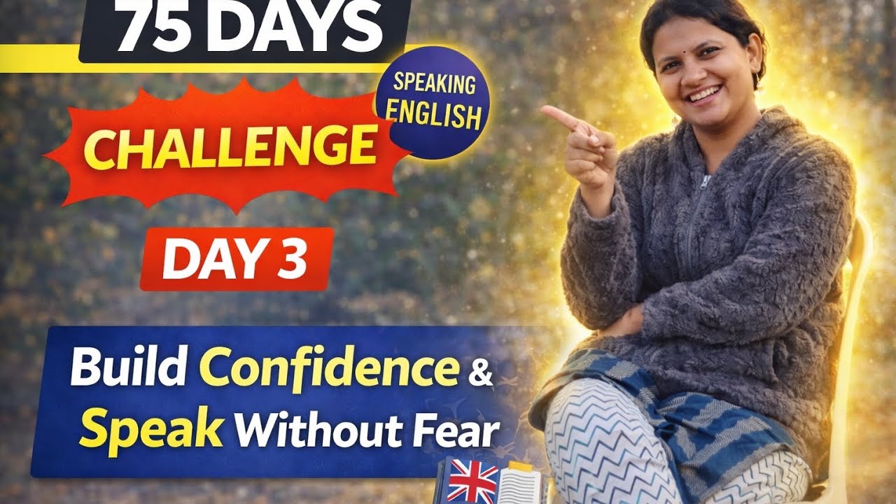 Day 3 | 75 Days Challenge to Speak English #english #learnenglish #75dayschallenge #motivation 