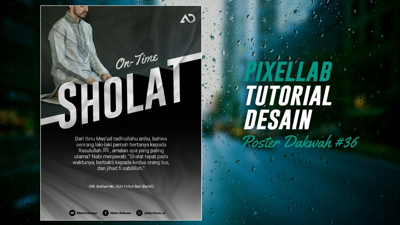 Tutorial Poster Dakwah PixelLab | On Time Sholat | PixelLab Poster #36