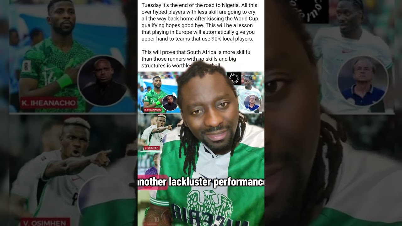 SOUTH AFRICA 🇿🇦 BAD MOUTHING NIGERIA #football #soccer #worldwide #worldcupqualifiers 