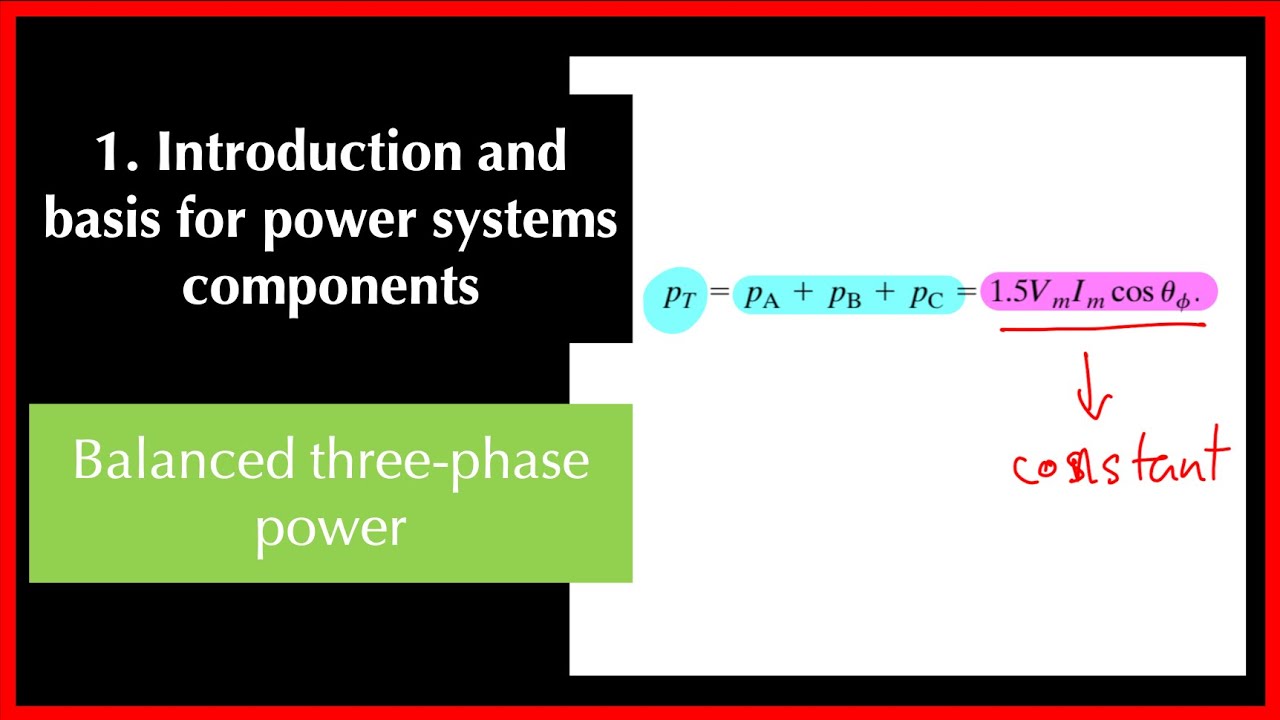 Balanced three-phase power