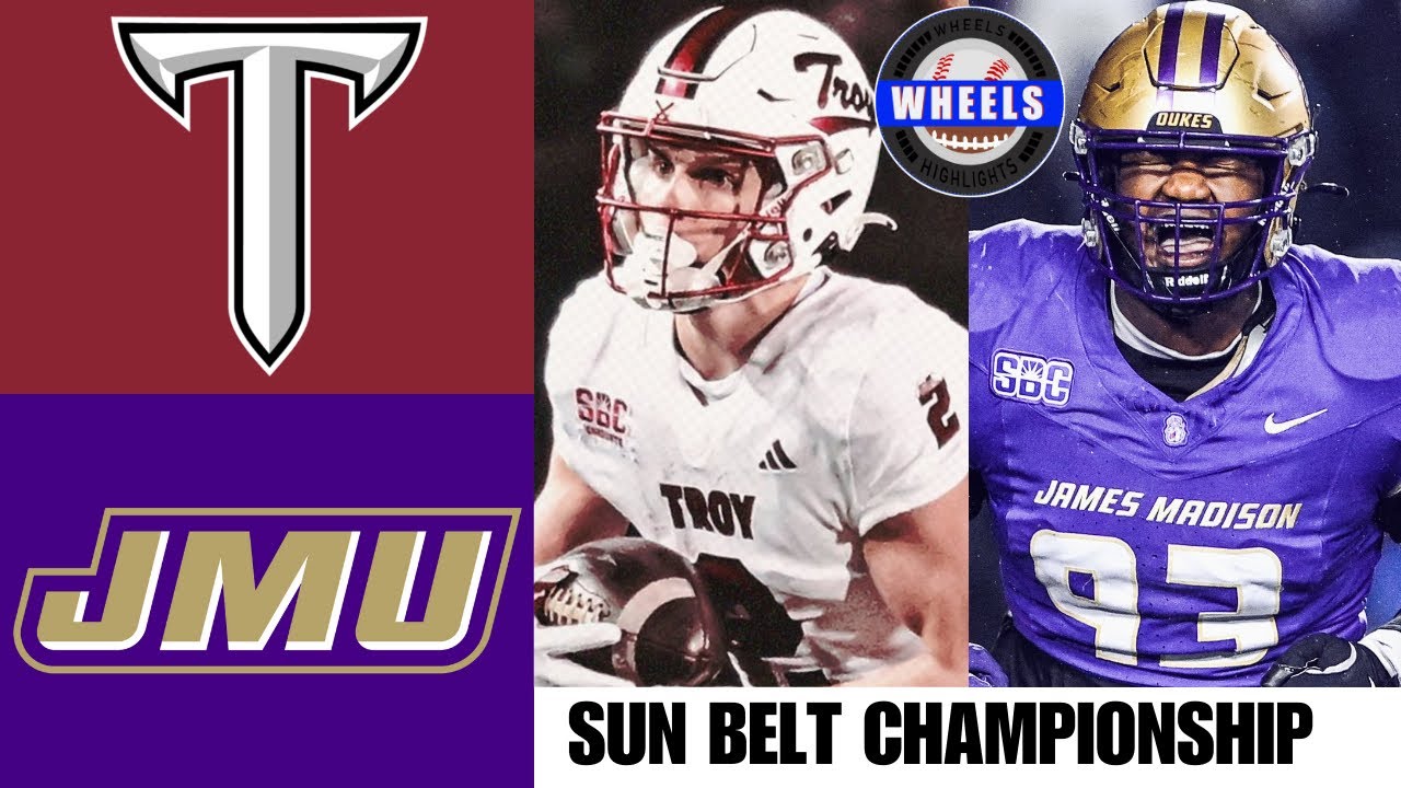 Troy vs #25 James Madison Highlights | Sun Belt Championship | 2025 College Football Highlights