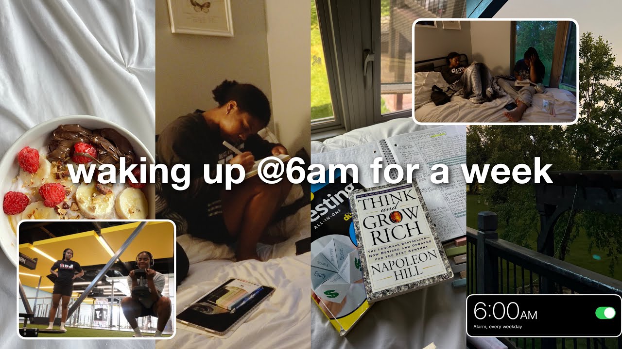 waking up at 6am everyday for a week | productive vlog