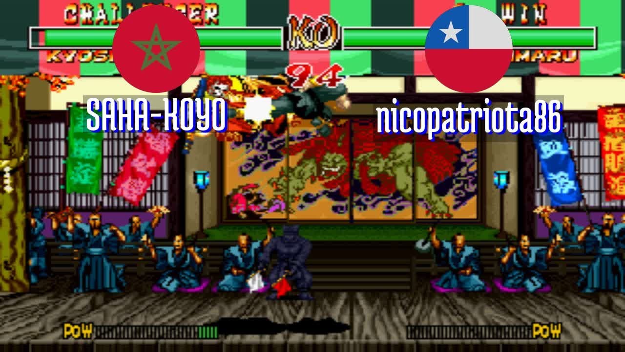 FT5 @samsho2: SAHA-KOYO (MA) vs nicopatriota86 (CL) [Samurai Shodown II Fightcade] Mar 4