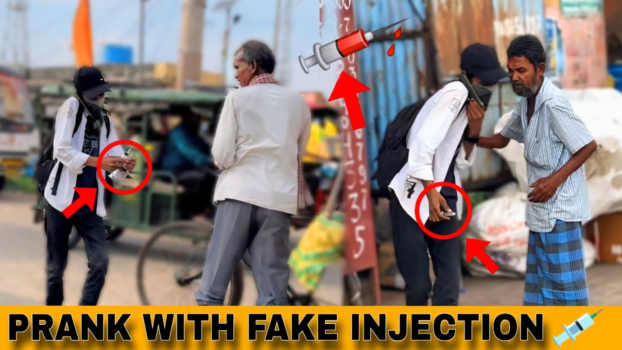 FAKE INJECTION 💉🩸 PRANK VIDEO  NO PUBLIC PLACE CRAZY  PRANK VIDEO 😂🤣2024 #injection #youtube #prank