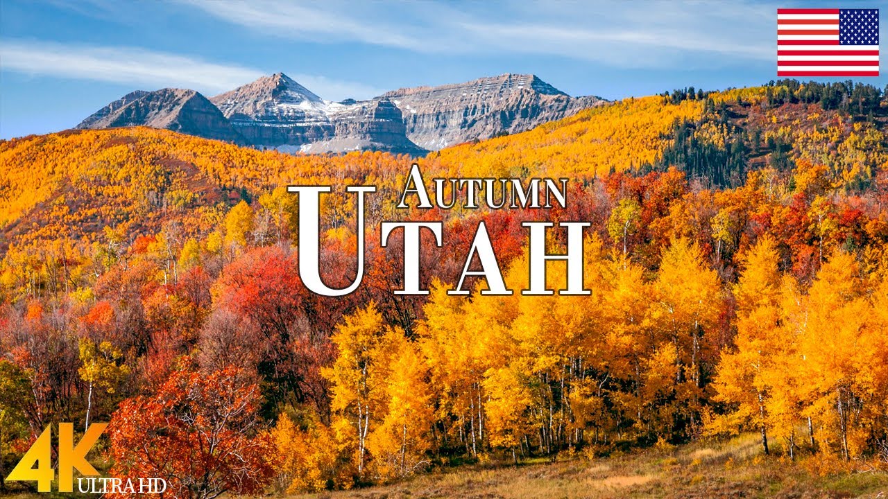 Autumn Utah 4K Ultra HD &bull; Stunning Footage Utah, Scenic Relaxation Film with Calming Music.